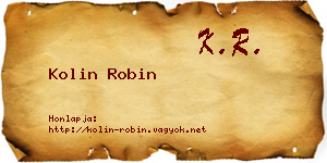 Kolin Robin névjegykártya